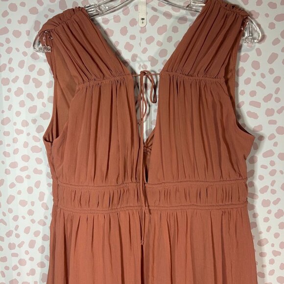 H&M Women's M Blush Pink Dress Empire Waist Sleeveless Recycled Formal Cocktail - Picture 7 of 12